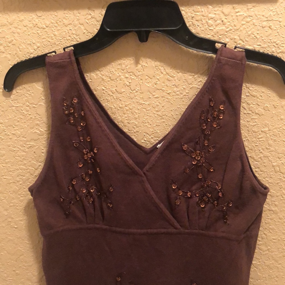 Cato Gently worn sequins top. Good condition. No stains,flaws or piling. Brown - Picture 10 of 11